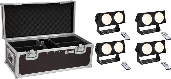 Eurolite Set 4x LED CBB-2 COB WW bar + case
