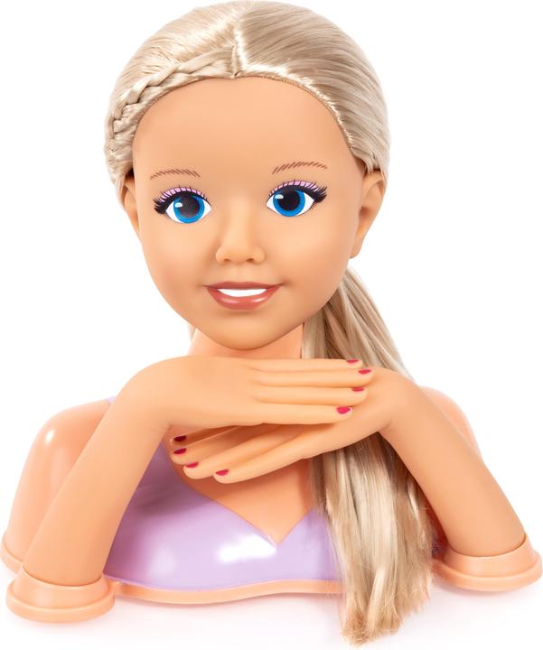 Actual product image Magni Make-up and hairdressing head My Lovely Princess blonde hair 25cm with cosmetics