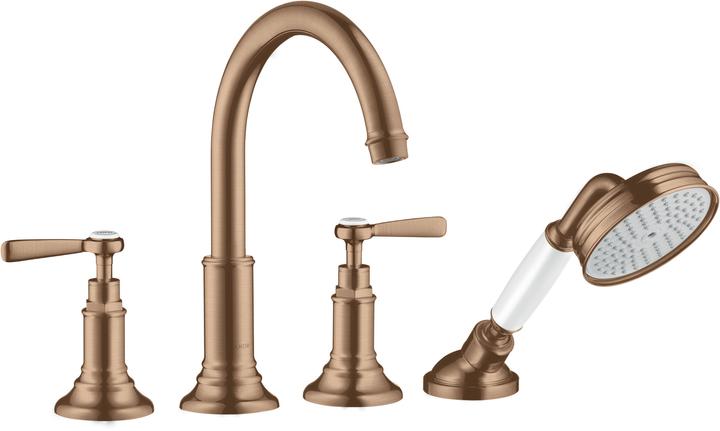 Actual product image Axor MONTREUX 4-hole bath tub edge fitting, lever handles, 196mm projection