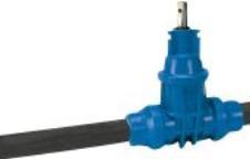 Produktbild AVK Stikledningsventil 40mm. POM - PN16. med PE100-SDR11 ben.