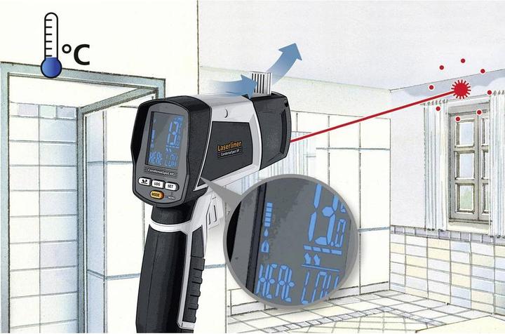 Image du produit Laserliner Hygromètre CondenseSpot XP (-40 to 800  HR  30:1BLE)