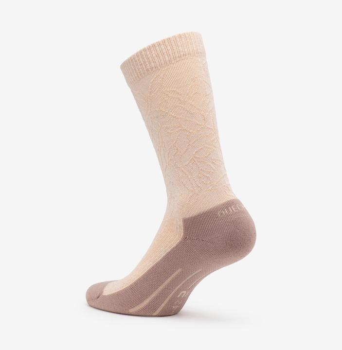 Produktbild Quechua Wandersocken hoch Lyocell & Leinen 2 Paar Hike 100 Lime & Flore (39, 42)
