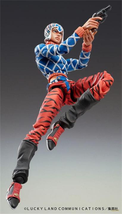 Actual product image Medicos Entertainment JoJo's Bizarre Adventure Part 5 Statue Legend PVC Statue Chozokado Guido Mista & S P (re-run) 15 cm