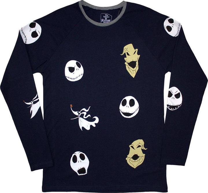The Nightmare Before Christmas TShirt bestickt Langärmlig