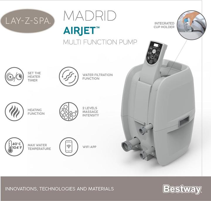 Image du produit Bestway Lay-Z-Spa Madrid (4 pers.)