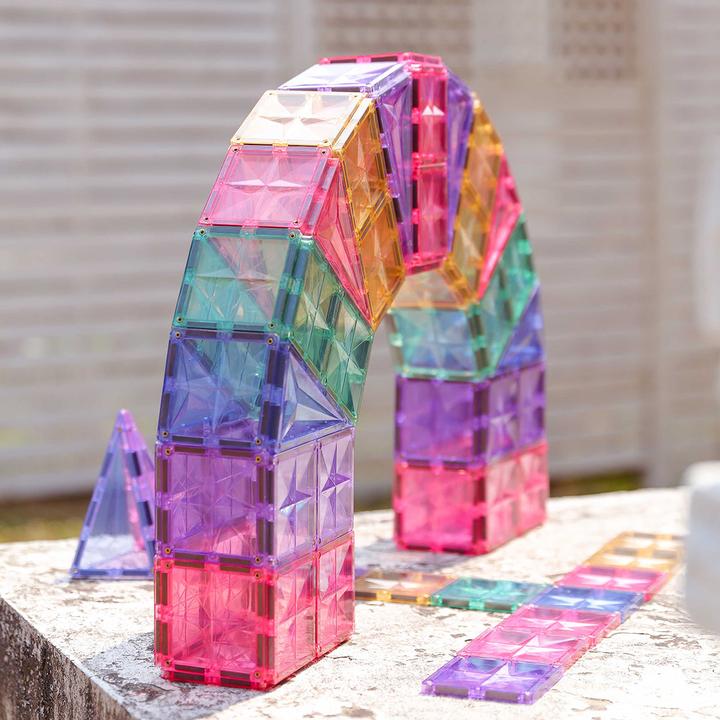 Actual product image Mntl Magnetic Tiles 177 pieces Mega Pastel Pack - Magnetic building blocks