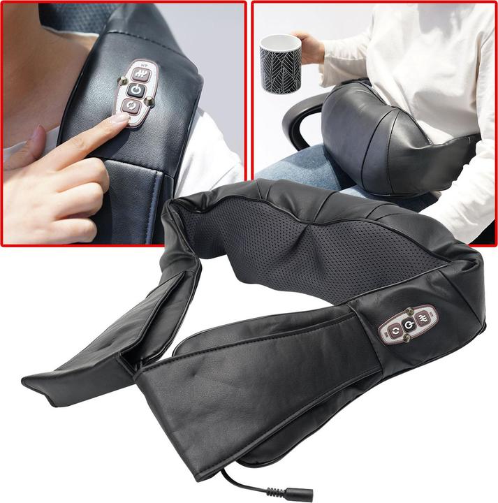 Casativo Shiatsu-MassagerÃ¤t fÃ¼r Nacken, Schulter u.v.m. mit 4 MassagekÃ¶pfen & IR-TiefenwÃ¤rme