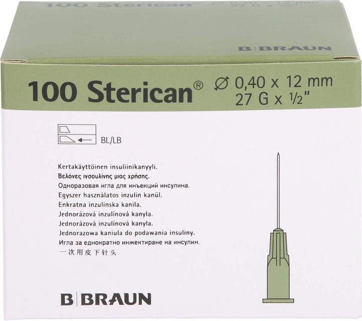 Image du produit B.Braun Aiguille 27G 0.40 x 12mm gris Luer, 100 pièces