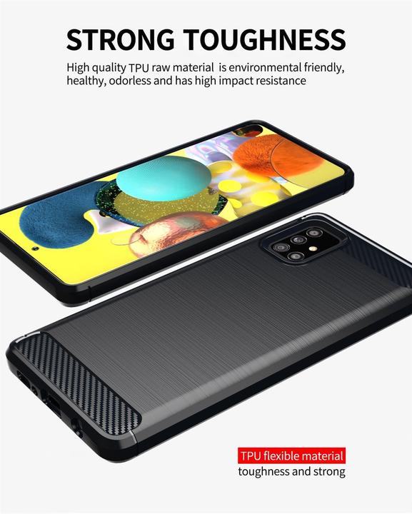 Image du produit Cadorabo TPU Ultra Slim carbon edelstahl Combi Cover (Samsung Galaxy M40s)