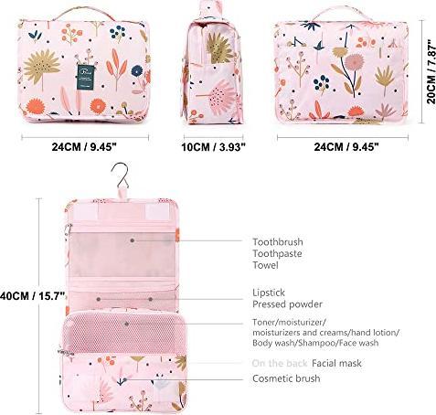 Produktbild Only-Bags.Store Kulturbeutel zum aufhängen Kulturtasche - Waschbeutel Kosmetiktasche mit Haken für Reisen, Urlaub