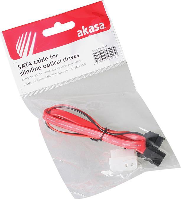 Produktbild Akasa SATA Kombokabel Slimline zu SATA / Molex