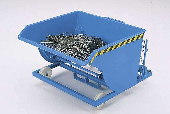 Image du produit eurokraft pro Bac basculant pour copeaux, avec roues en polyamide (500 l)