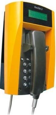 Produktbild FHF Wetterfest FernTel 3 mit Display u. Panzerschnur schwarz/gelb - Analog-Telefon -