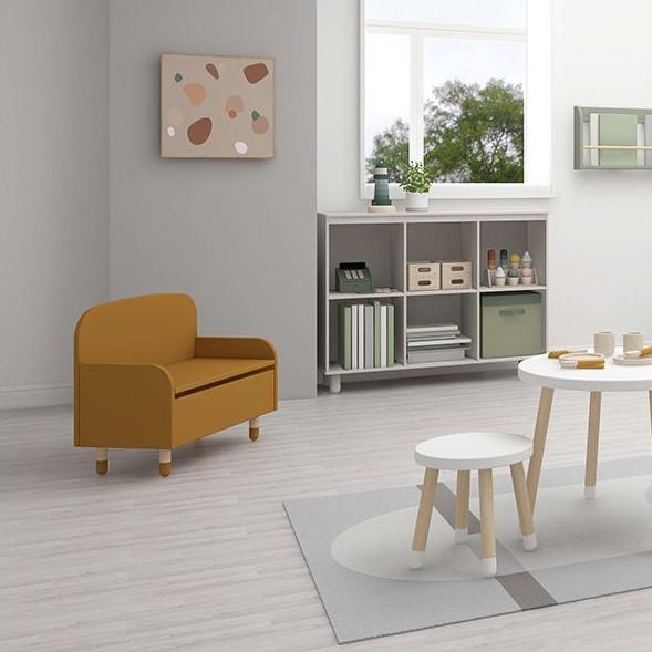 Produktbild Flexa Sitzbank mit Stauraum Dots Senf (Kinderbank)