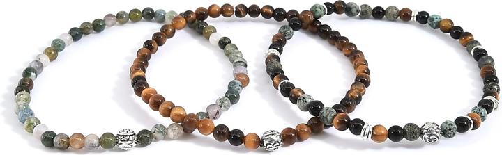 Actual product image Balibay Islay (20.50 cm, Tiger's eye, Kambaba jasper, Onyx, Moss agate, 925 Sterling silver, Gemstone, Agate)