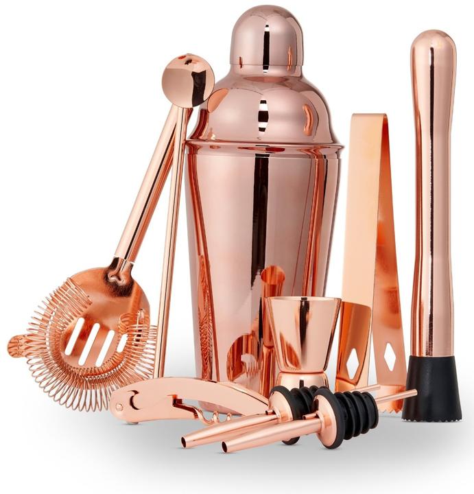 Actual product image Oak & Steel Cocktail set of 10 rose gold stainless steel (Cocktail set)
