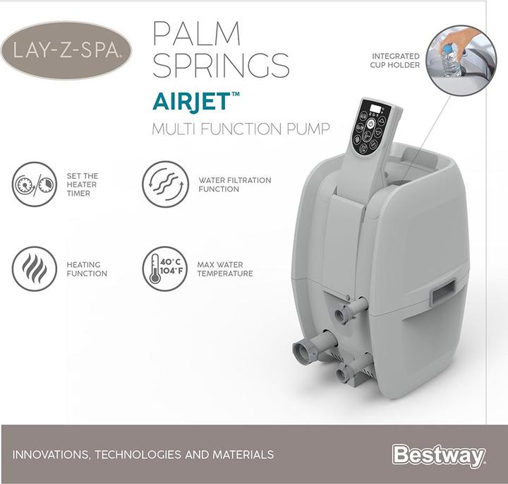 Produktbild Bestway Lay-Z-Spa Palm Springs AirJet (6 Pers.)