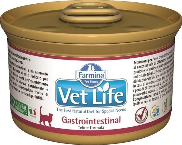 Actual product image Farmina Pet Foods Cat Vet Life Gastrointestinal can 85g (Adult, 1 pcs., 90 g)