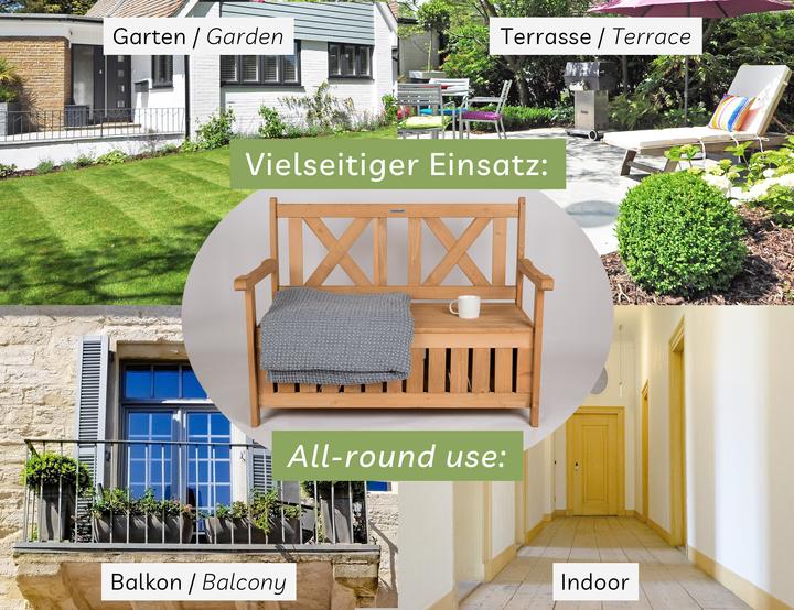 Actual product image Needs&Wants Gartenbank "Chesty3" mit Truhe u. Abdeckung, Tanne (braun)