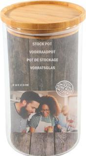 Produktbild NoName Vorratsdose 10x17,5 cm stapelbar Bambusdeckel (1 l)