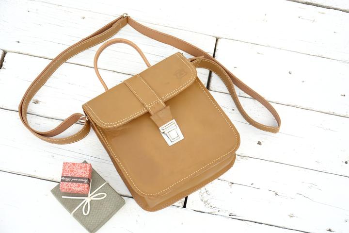 Immagine prodotto Only-Bags.Store Borsa messenger in pelle marrone chiaro caramello Borsa business, borsa a tracolla in pelle con