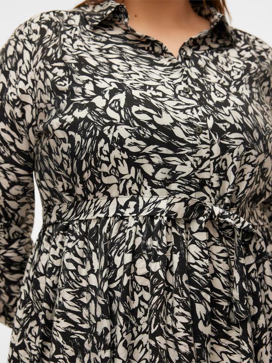 Image du produit Vero Moda Coupe normale Col chemise Curve Poignets non réglables Manches larges Robe courte (46)