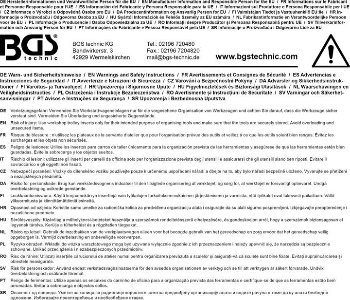 Produktbild BGS Werkstattwageneinlage 3/3 leer für Art. 4017