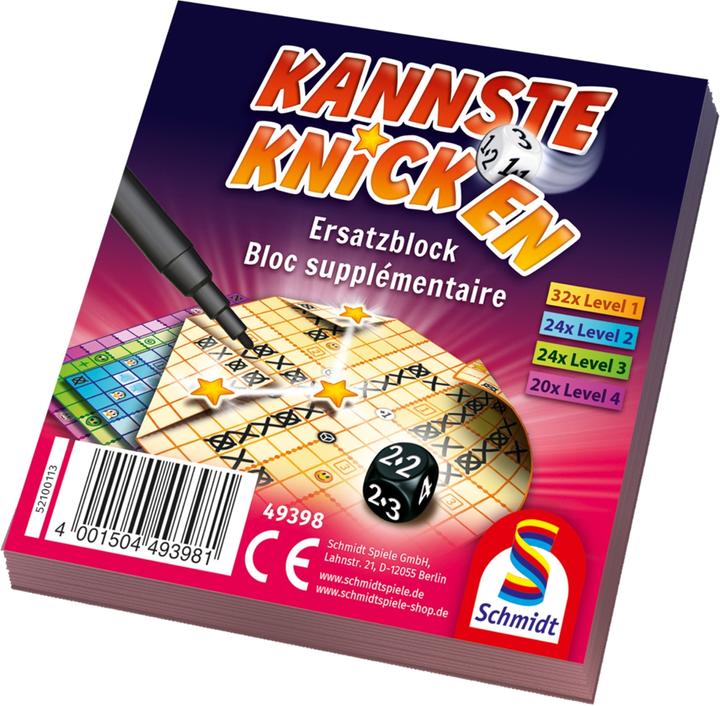 Produktbild Schmidt Spiele Ersatzblock zu Kannste Knicken (d) (Deutsch, Französisch)