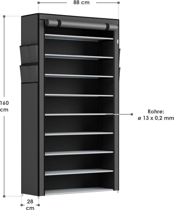 Image du produit Juskys Angelo (88 x 160 x 28 cm)