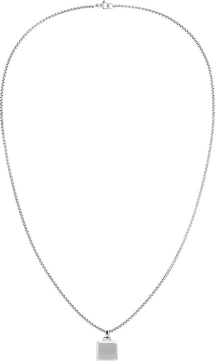 Tommy Hilfiger Iconic Square Pendant Halskette (Edelstahl, 60 cm)