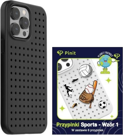 Produktbild Pinifit Zestaw Etui Pinit Dynamic + Sports Pin iPhone 14 Pro 6.1" czarny/black wzór 1 (Apple iPhone 14 Pro)