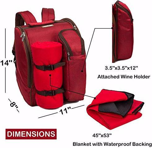 Image du produit Apollo Walker Sac à dos de pique-nique pour 2 personnes