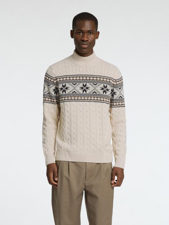 Actual product image Selected Homme Slhflake Ls Knit Cable High Neck W (XL)