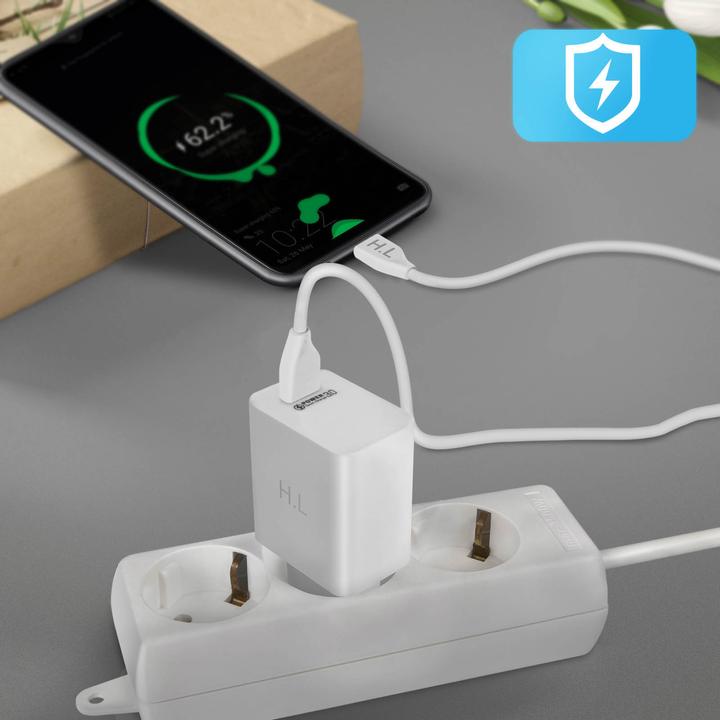 Produktbild Avizar Qualcomm Quick Charge 3.0 3A Netzteil + USB-C Kabel (18 W)