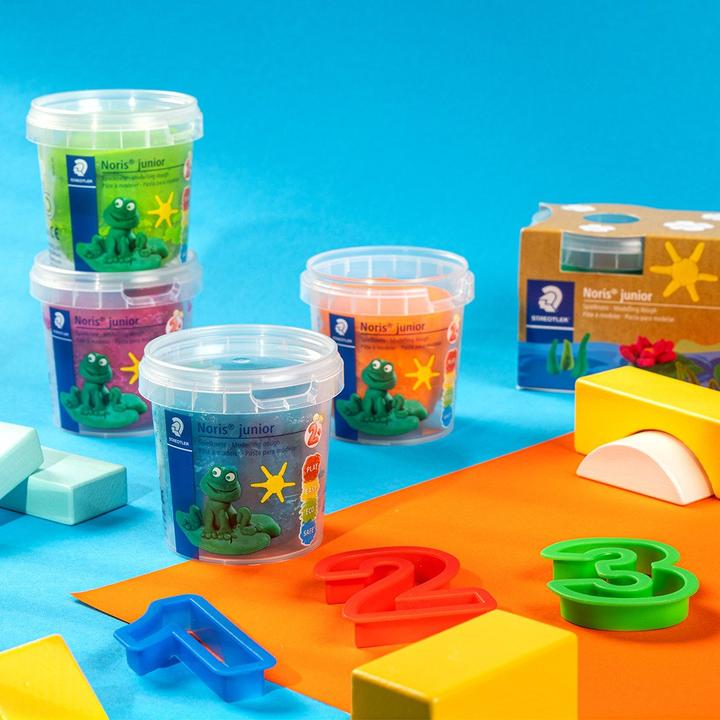 Actual product image Staedtler Play dough Basic 4pcs. white,yellow,red,blue