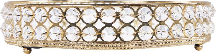 Actual product image Beliani Decorative tray glass / iron mirror effect ø 25 cm gold VATAN