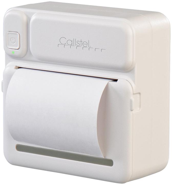 Actual product image Callstel Mobile rechargeable mini photo/label thermal printer, app, 200 dpi, BT 5.1 (Black and white)