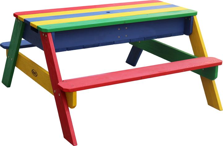 Produktbild Axi Nick Sand & Wasser Picknicktisch Regenbogen - Sonnenschirm Regenbogen