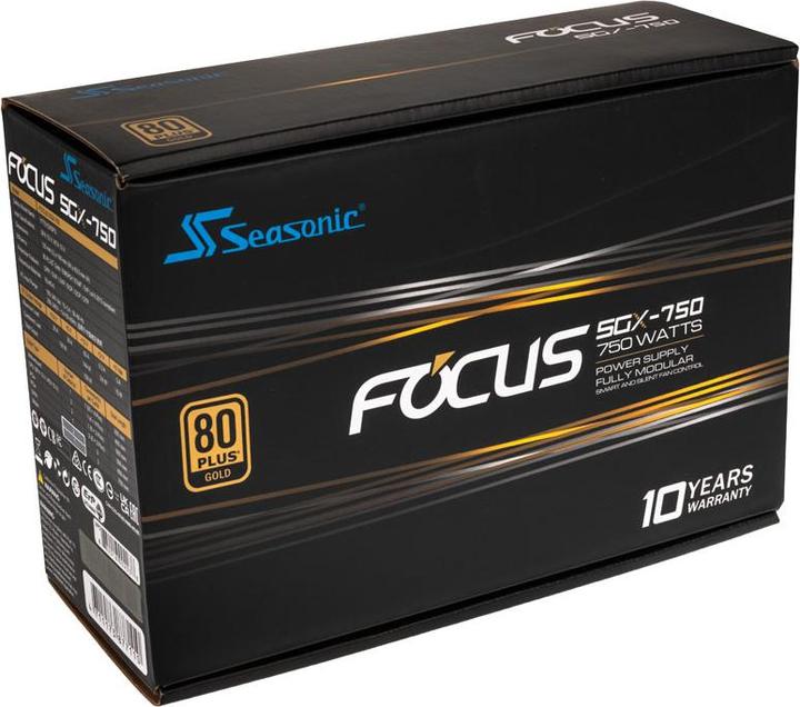 Immagine prodotto Seasonic Alimentatore 750W FOCUS-SGX-750 Modular (80+Gold) (750 W)