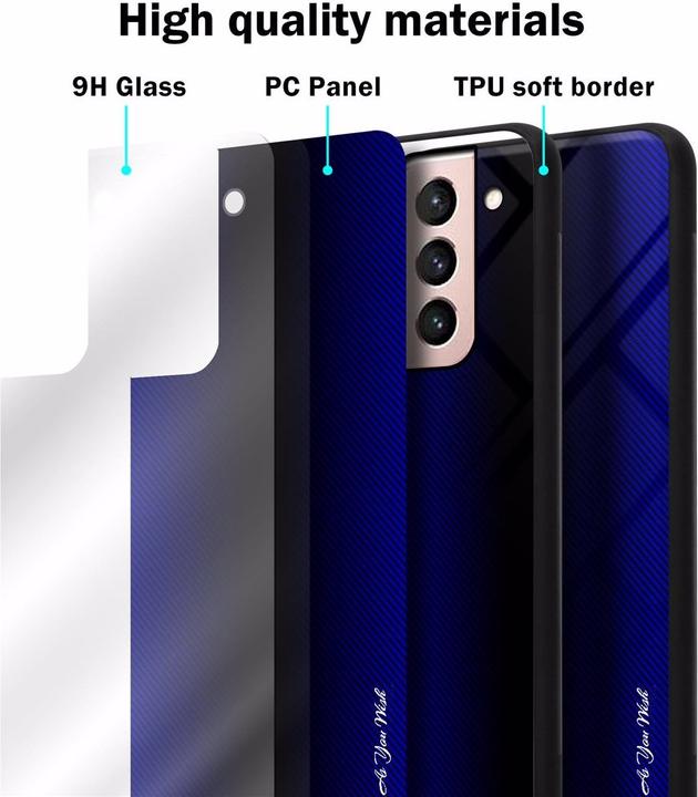 Produktbild Cadorabo TPU Gestreiftes Glas Cover (Samsung Galaxy S21 5G)