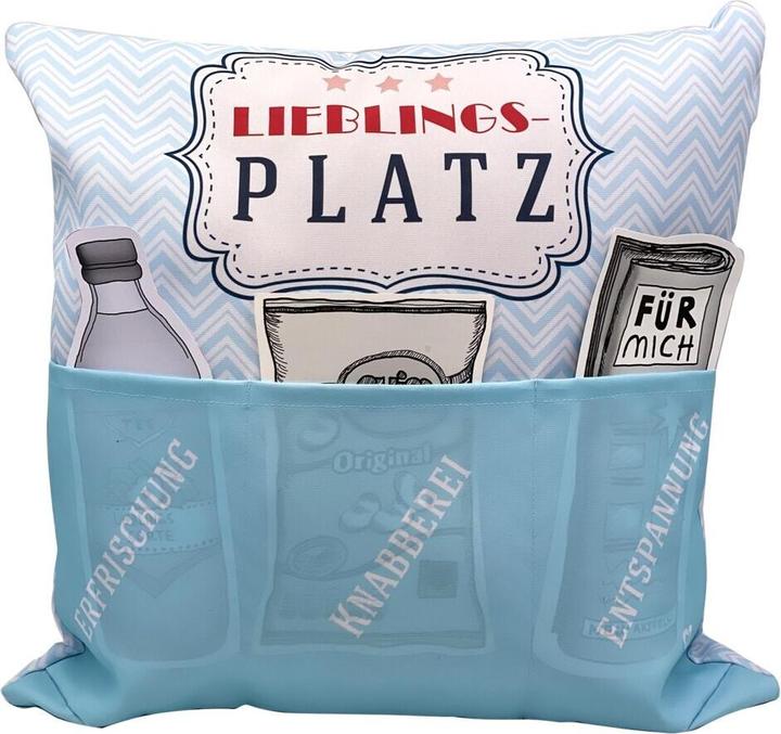Produktbild Hergo OUTDOOR-Kissen,Lieblingsplatz, bedruckt mit 3 Taschen zum Befüllen (43 x 15 x 43 cm)