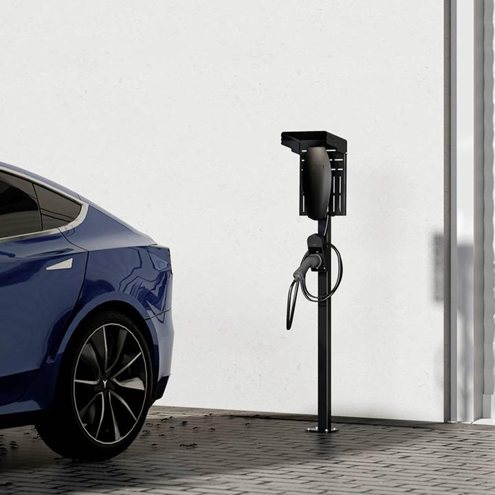 Produktbild LogiLink Wandhalterung mit Kabelablage für Auto-Ladekabel