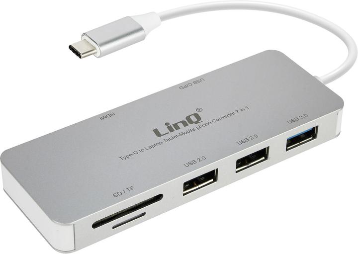 Actual product image LinQ 7-in-1 USB-C Multiport Hub (USB-C, 7 Ports)