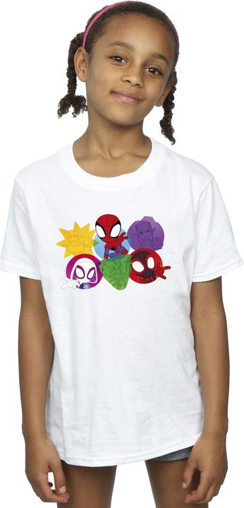 Actual product image Girls Spidey And His Amazing Friends Faces Cotton T-Shirt (152, 158)