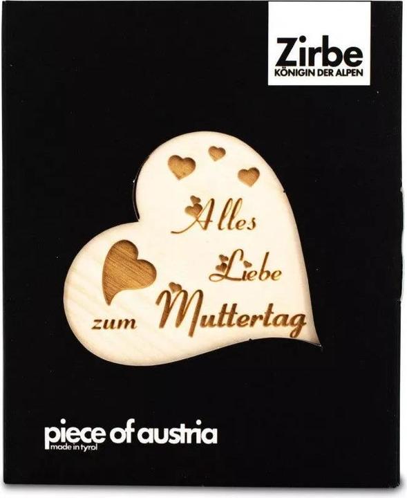 Produktbild ZNatur Zirben Holz Herz Geschenk Deko mit Gravur Zum Muttertag No.60