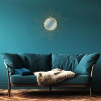 Image du produit Home Deco Factory miroir soleil dore 66cm