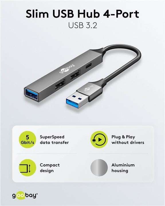 Produktbild Goobay 74458 (USB-A, 4 Ports)