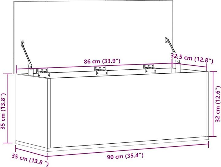 Actual product image VidaXL Funan County (90 x 35 x 35 cm, 110.25 l)