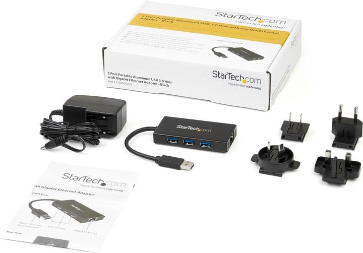 Actual product image StarTech USB 3.0 to 3-port USB Hub (USB-A, 3 Ports)