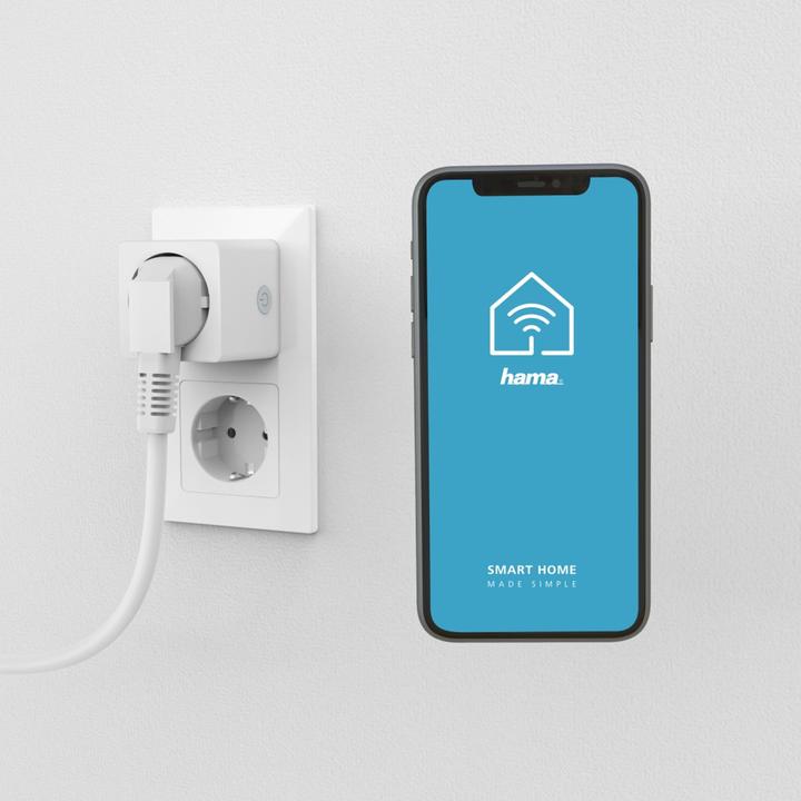 Actual product image Hama WLAN socket HomeKit control via voice/app, 3,680W, 16A